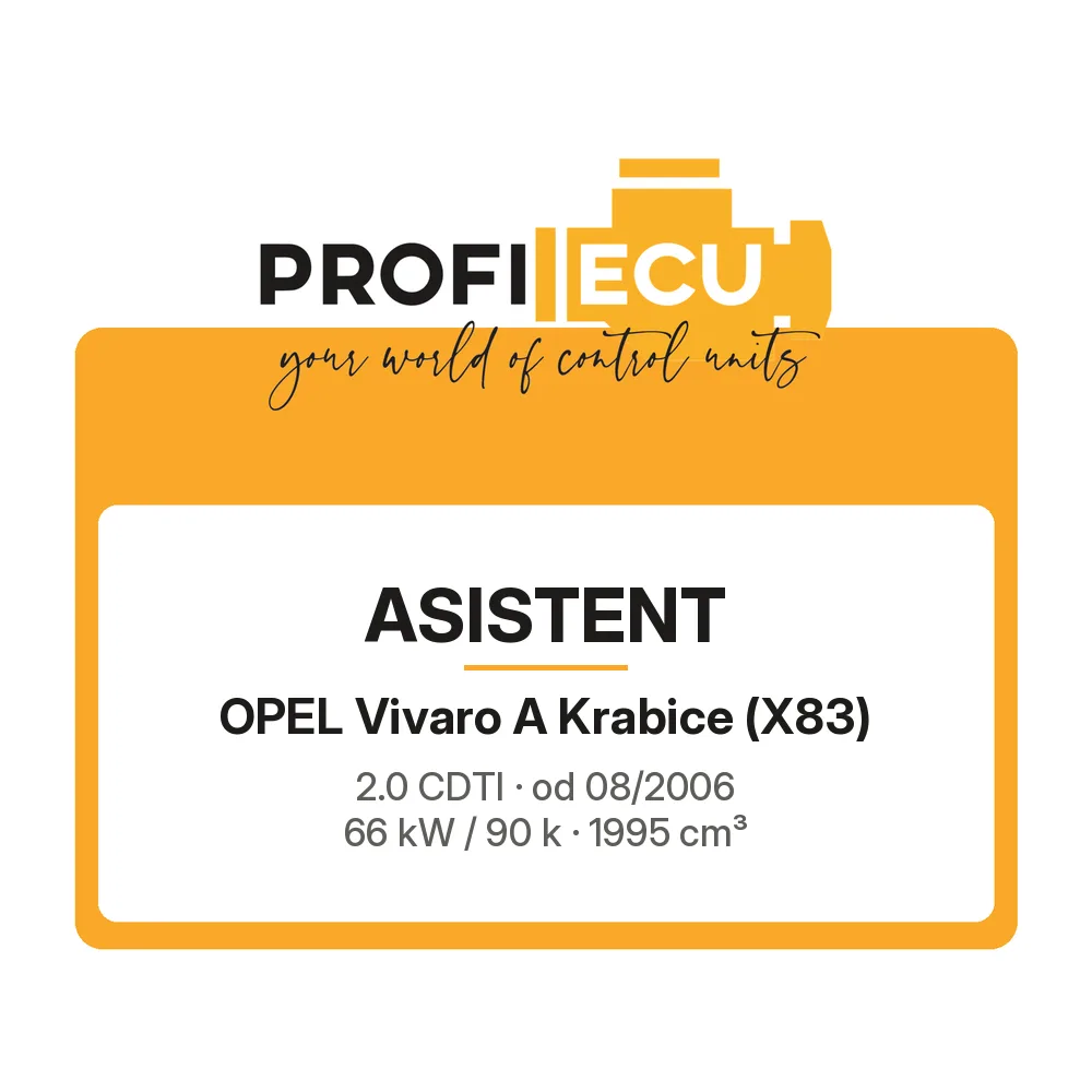 Etiketa ProfiECU: ASISTENT pro Opel Vivaro A Krabice 2.0 CDTI 66 kW