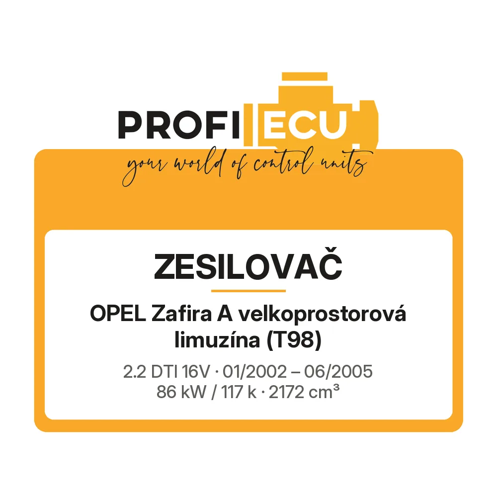 Etiketa ProfiECU: Zesilovač pro Opel Zafira A velkoprostorová limuzína 2.2 DTI 16V 86 kW
