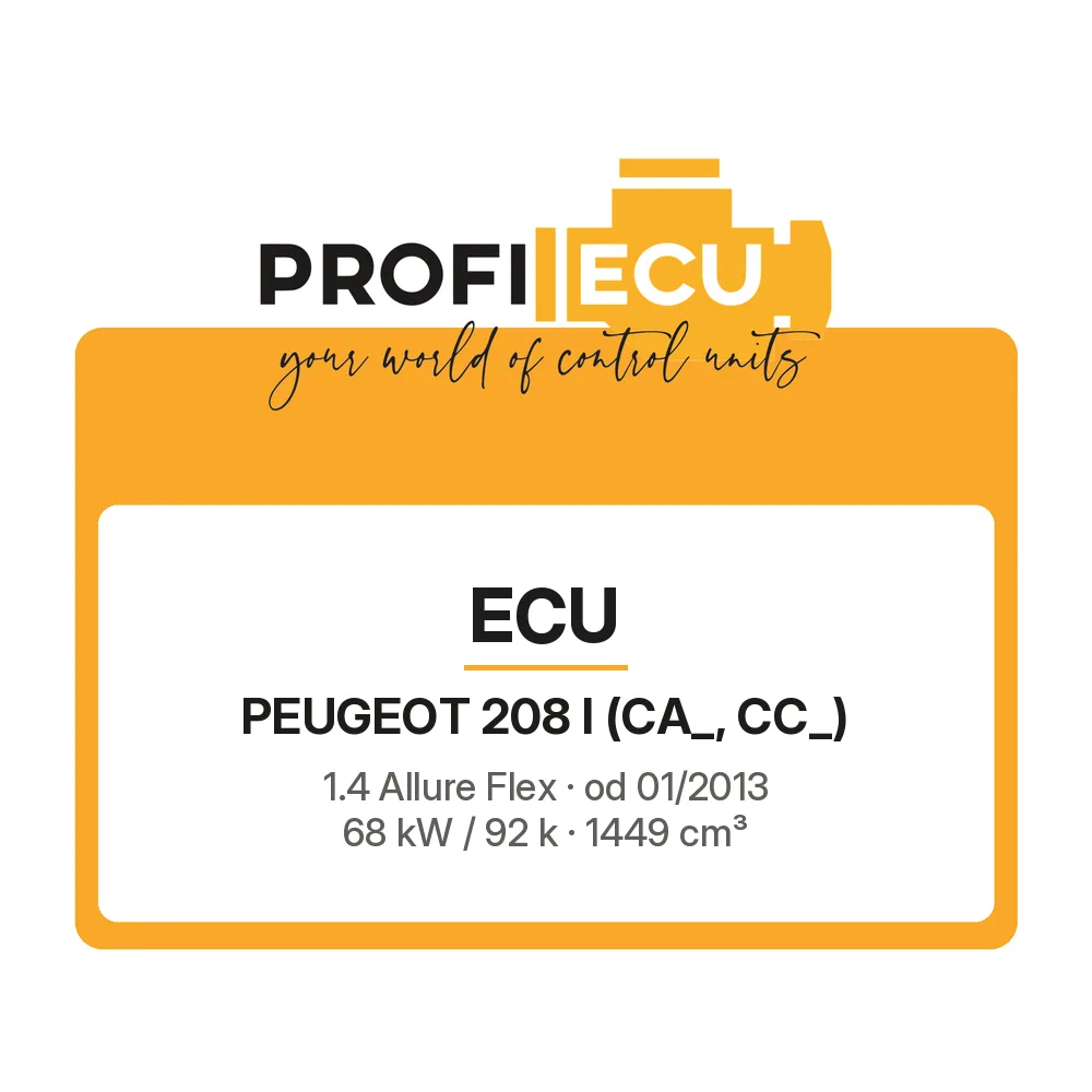 Etiketa ProfiECU: ECU pro Peugeot 208 I 1.4 Allure Flex 68 kW