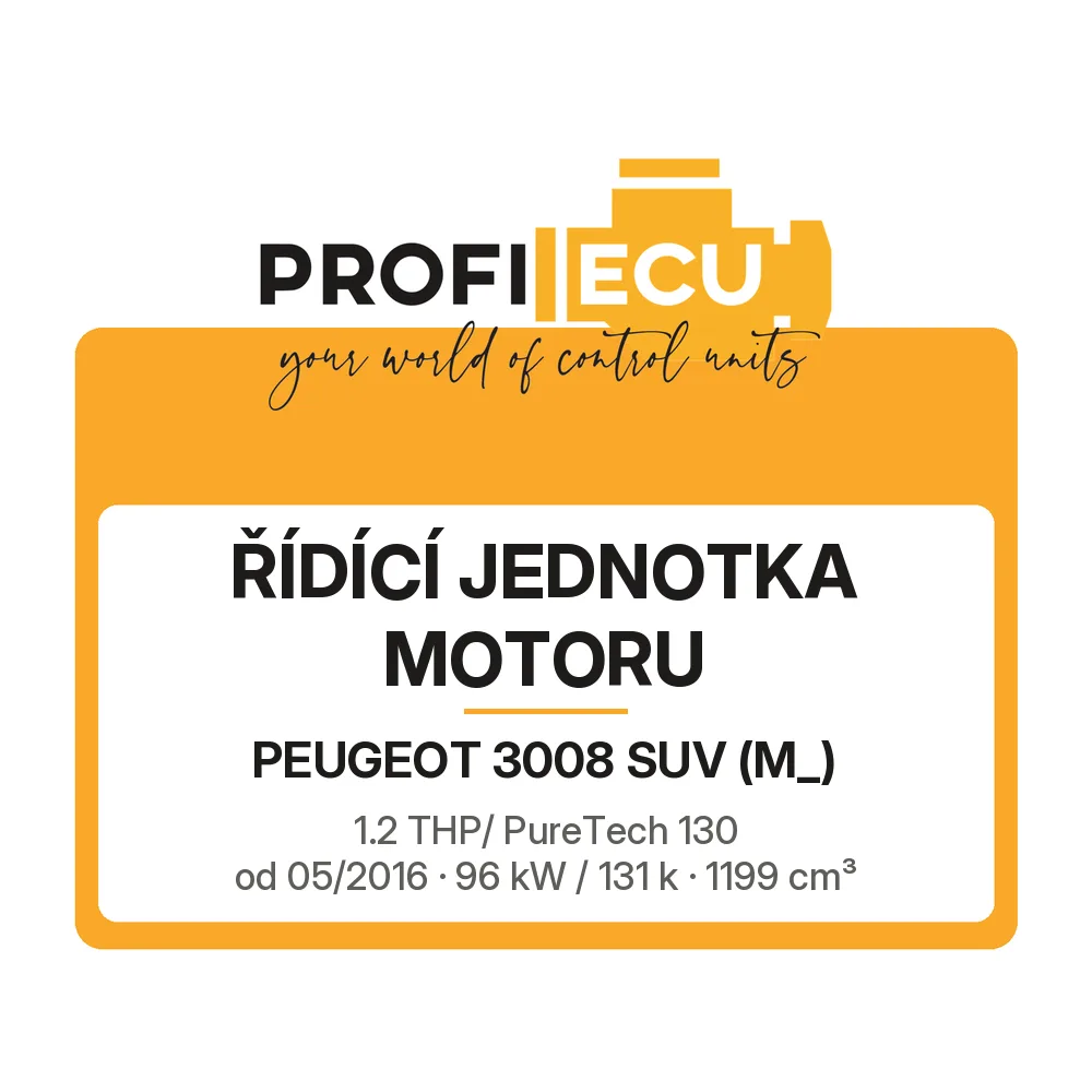 Etiketa ProfiECU: Řídící jednotka motoru pro Peugeot 3008 SUV 1.2 THP/ PureTech 130 96 kW