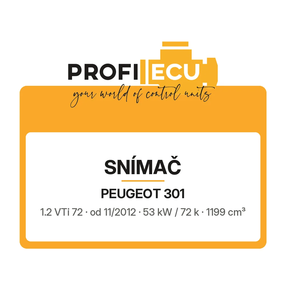 Etiketa ProfiECU: Snímač pro Peugeot 301 1.2 VTi 72 53 kW