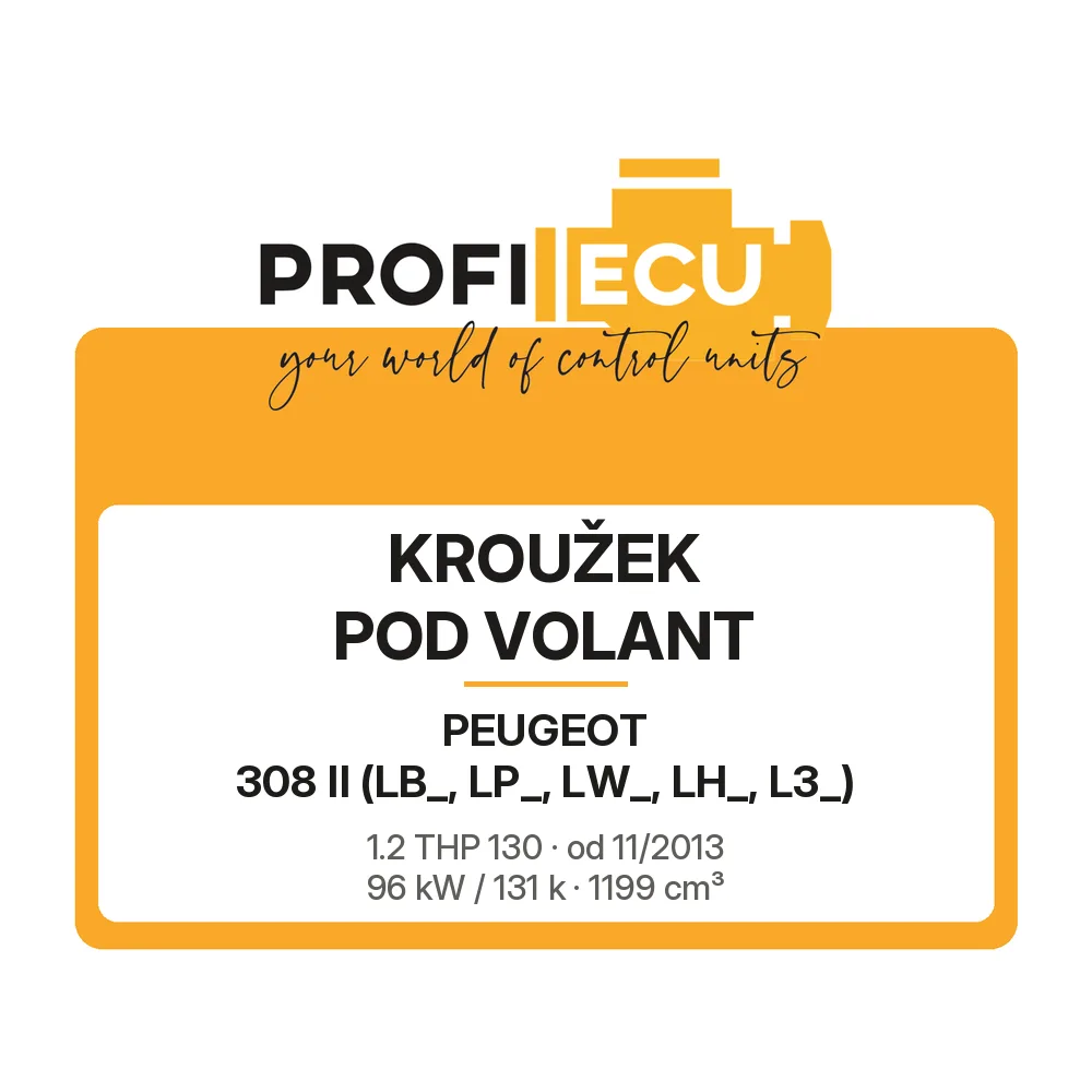 Etiketa ProfiECU: Kroužek pod volant pro Peugeot 308 II 1.2 THP 130 96 kW