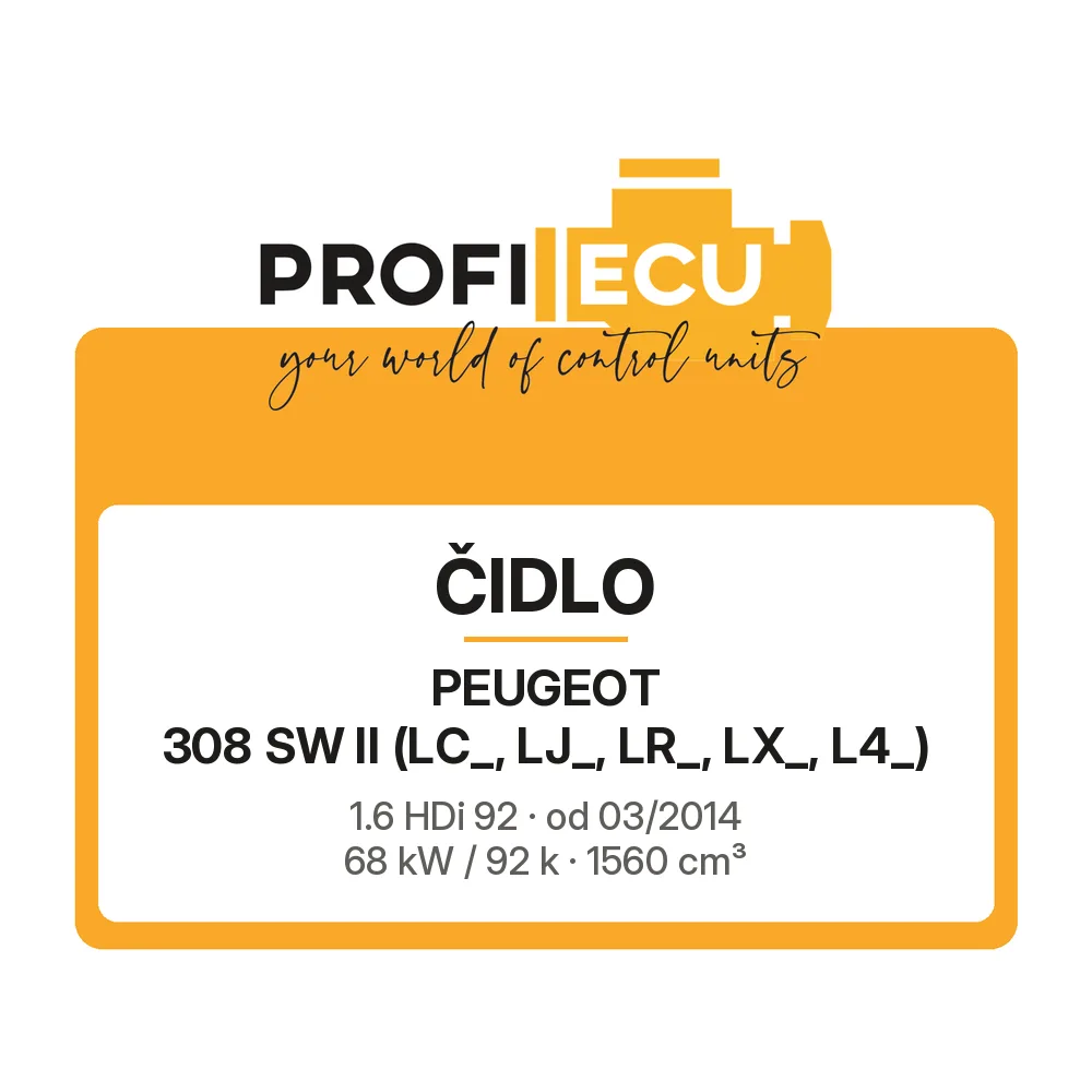 Etiketa ProfiECU: Čidlo pro Peugeot 308 SW II 1.6 HDi 92 68 kW