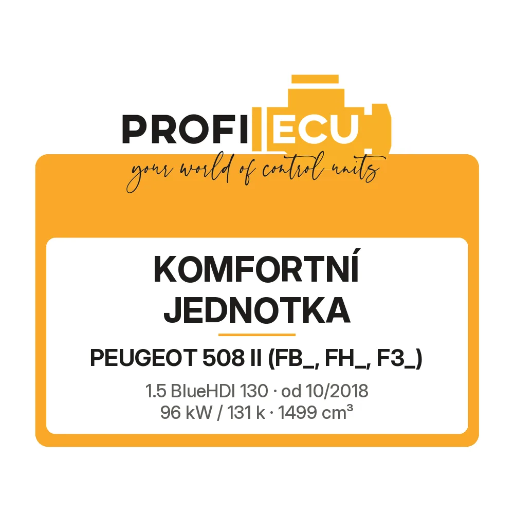 Etiketa ProfiECU: Komfortní jednotka pro Peugeot 508 II 1.5 BlueHDI 130 96 kW