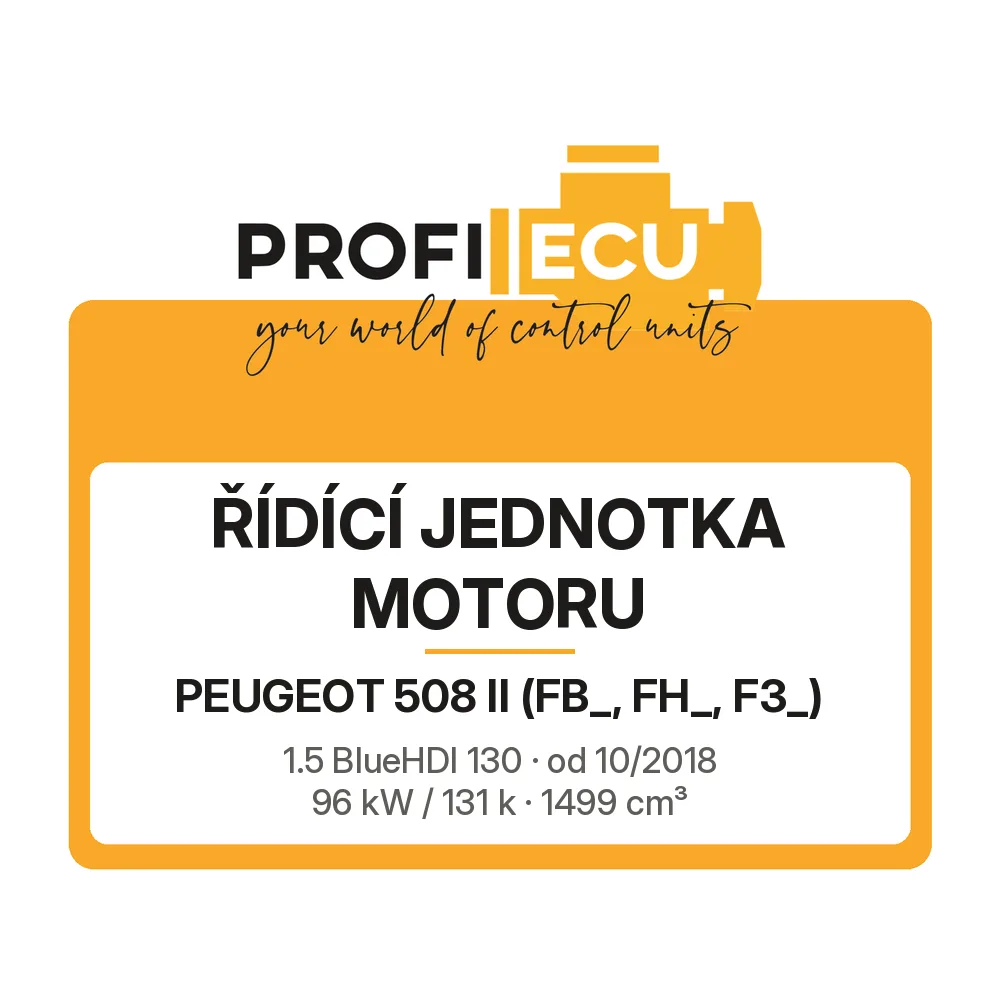 Etiketa ProfiECU: Řídící jednotka motoru pro Peugeot 508 II 1.5 BlueHDI 130 96 kW