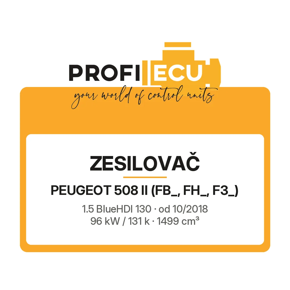 Etiketa ProfiECU: Zesilovač pro Peugeot 508 II 1.5 BlueHDI 130 96 kW