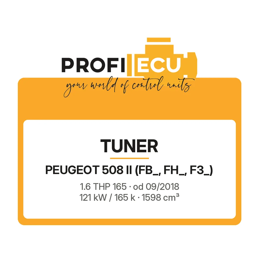Etiketa ProfiECU: Tuner pro Peugeot 508 II 1.6 THP 165 121 kW