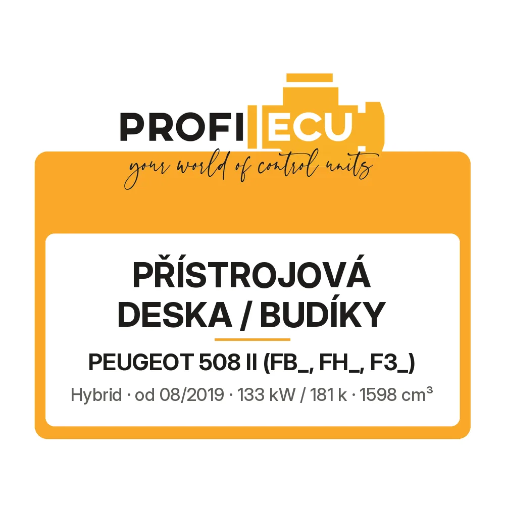 Etiketa ProfiECU: Přístrojová deska / Budíky pro Peugeot 508 II Hybrid 133 kW