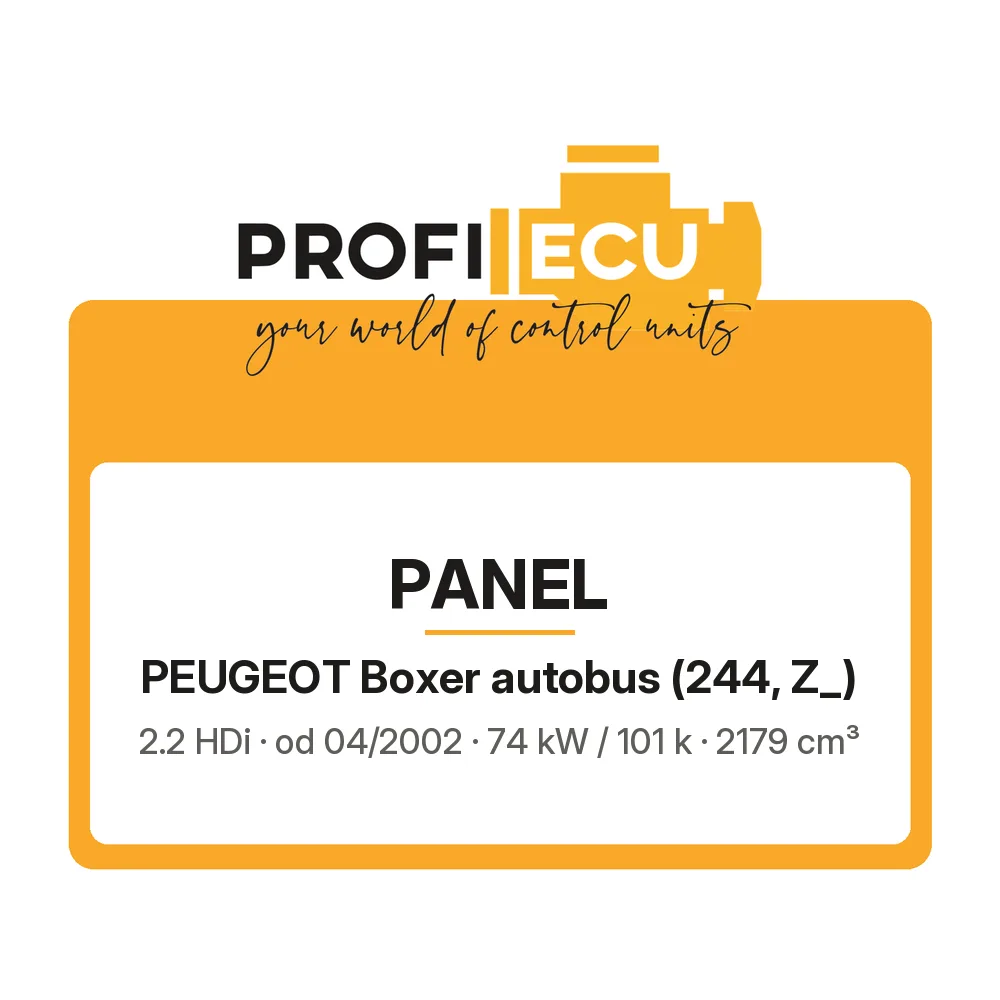 Etiketa ProfiECU: Panel pro Peugeot Boxer autobus 2.2 HDi 74 kW