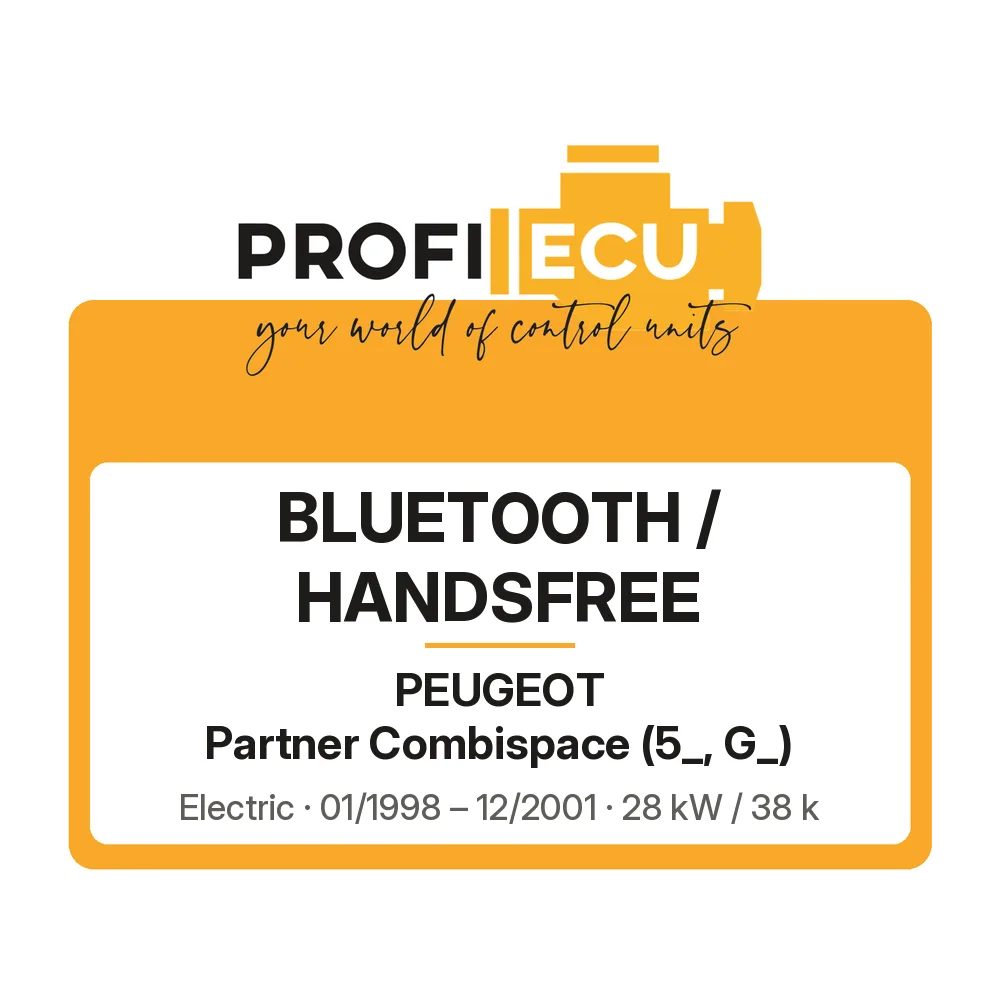 Etiketa ProfiECU: Bluetooth / Handsfree pro Peugeot Partner Combispace Electric