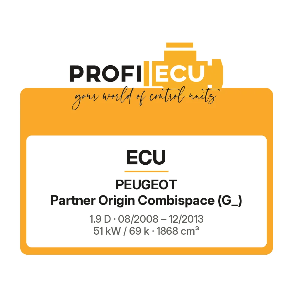 Etiketa ProfiECU: ECU pro Peugeot Partner Origin Combispace 1.9 D 51 kW