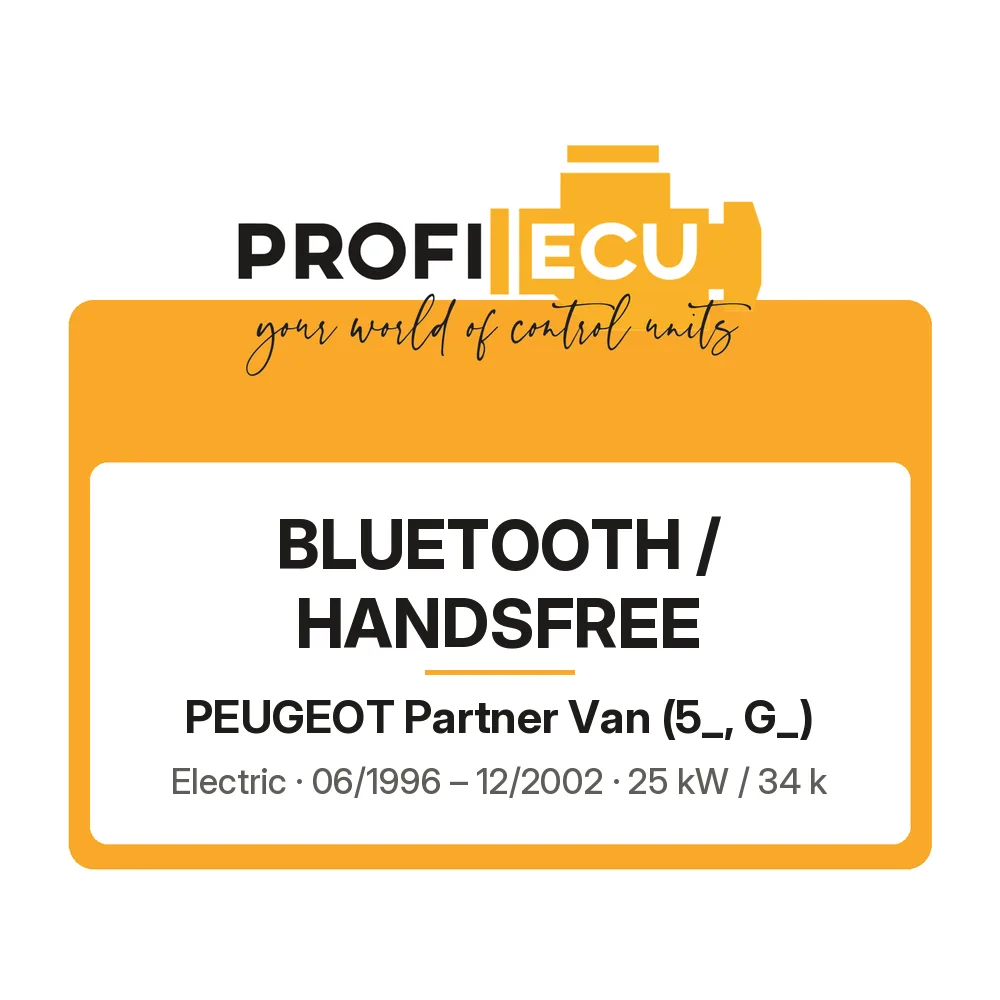 Etiketa ProfiECU: Bluetooth / Handsfree pro Peugeot Partner Van Electric