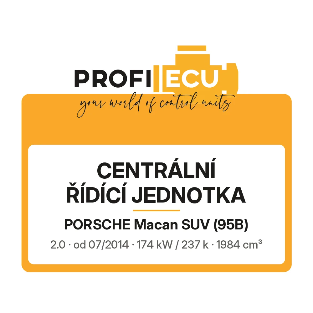 Etiketa ProfiECU: Centrální řídící jednotka pro Porsche Macan SUV 2.0 174 kW