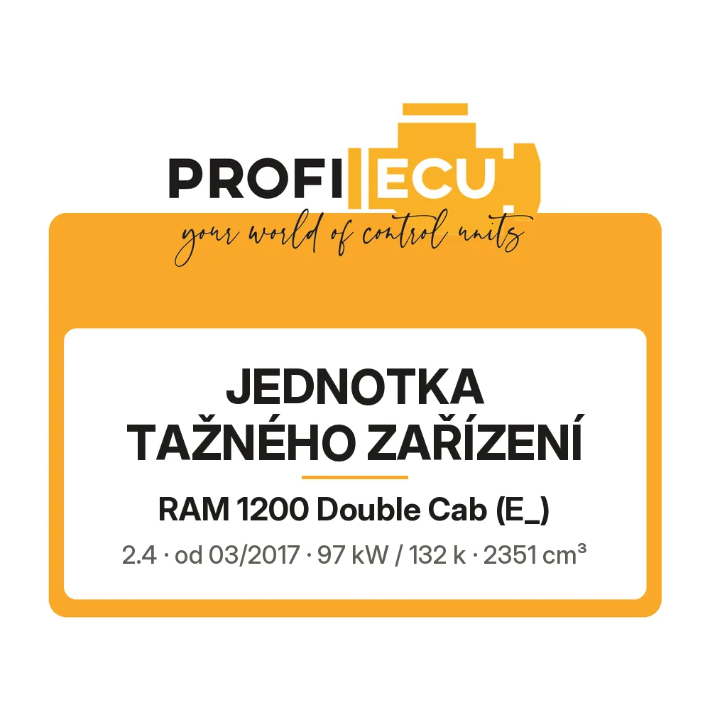 Etiketa ProfiECU: jednotka tažného zařízení pro RAM 1200 Double Cab 2.4 97 kW