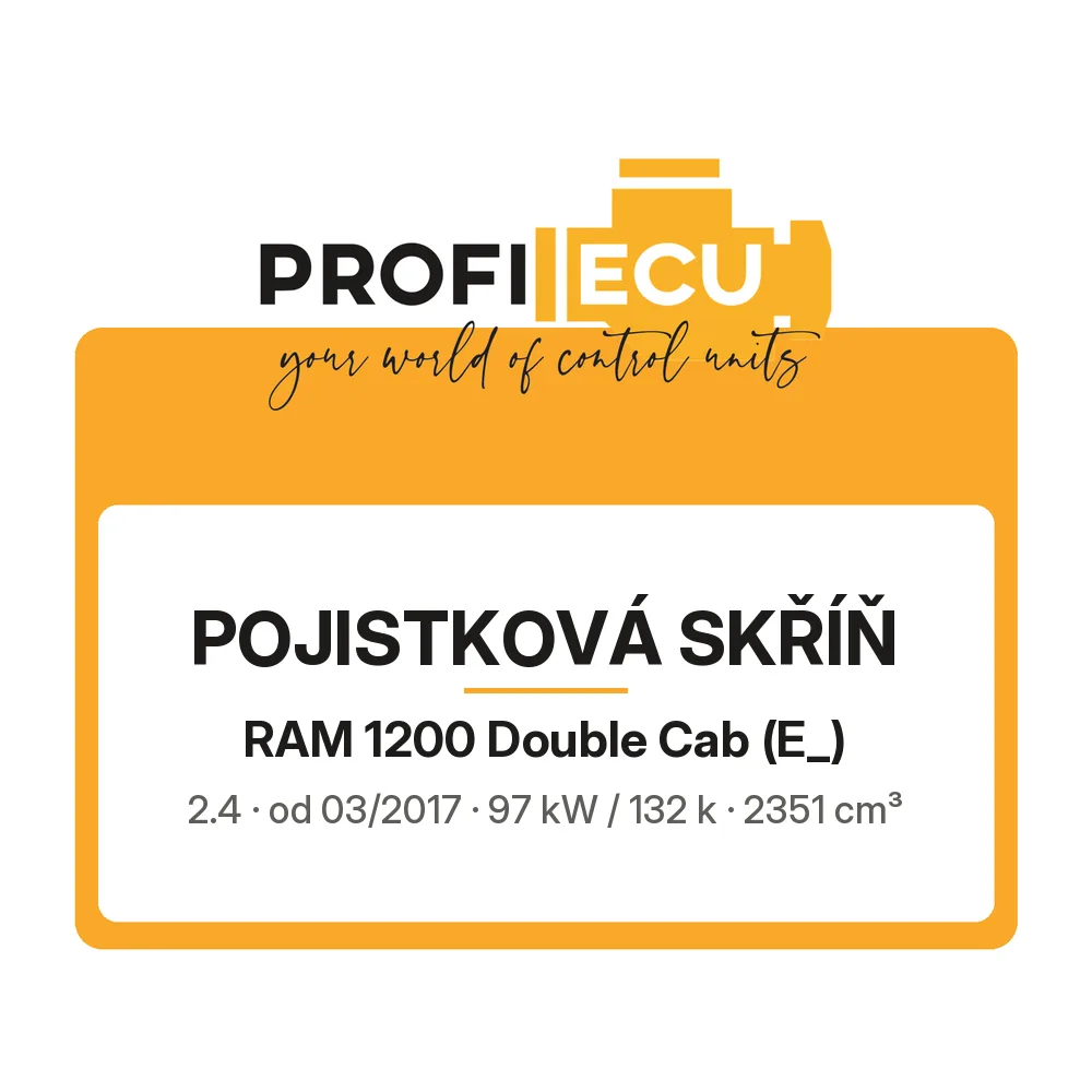 Etiketa ProfiECU: Pojistková skříň pro RAM 1200 Double Cab 2.4 97 kW