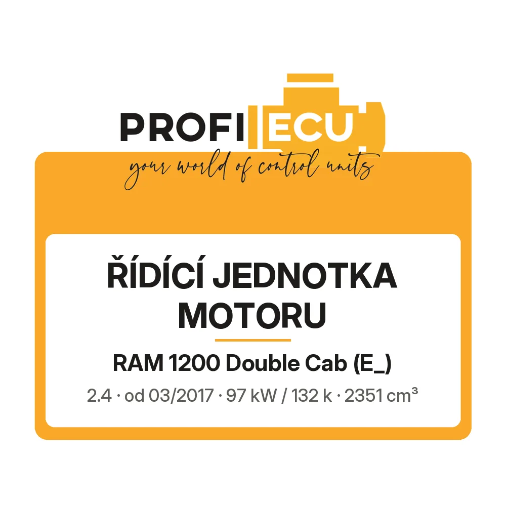 Etiketa ProfiECU: Řídící jednotka motoru pro RAM 1200 Double Cab 2.4 97 kW