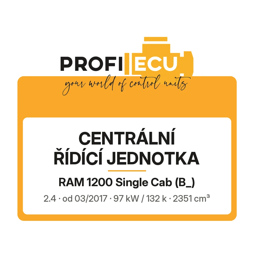 Etiketa ProfiECU: Centrální řídící jednotka pro RAM 1200 Single Cab 2.4 97 kW