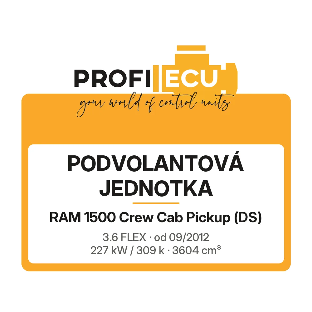 Etiketa ProfiECU: Podvolantová jednotka pro RAM 1500 Crew Cab Pickup 3.6 FLEX 227 kW