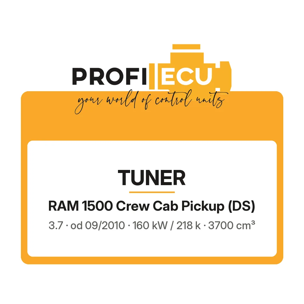 Etiketa ProfiECU: Tuner pro RAM 1500 Crew Cab Pickup 3.7 160 kW