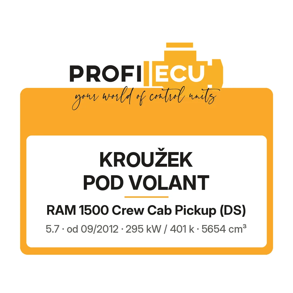 Etiketa ProfiECU: Kroužek pod volant pro RAM 1500 Crew Cab Pickup 5.7 295 kW