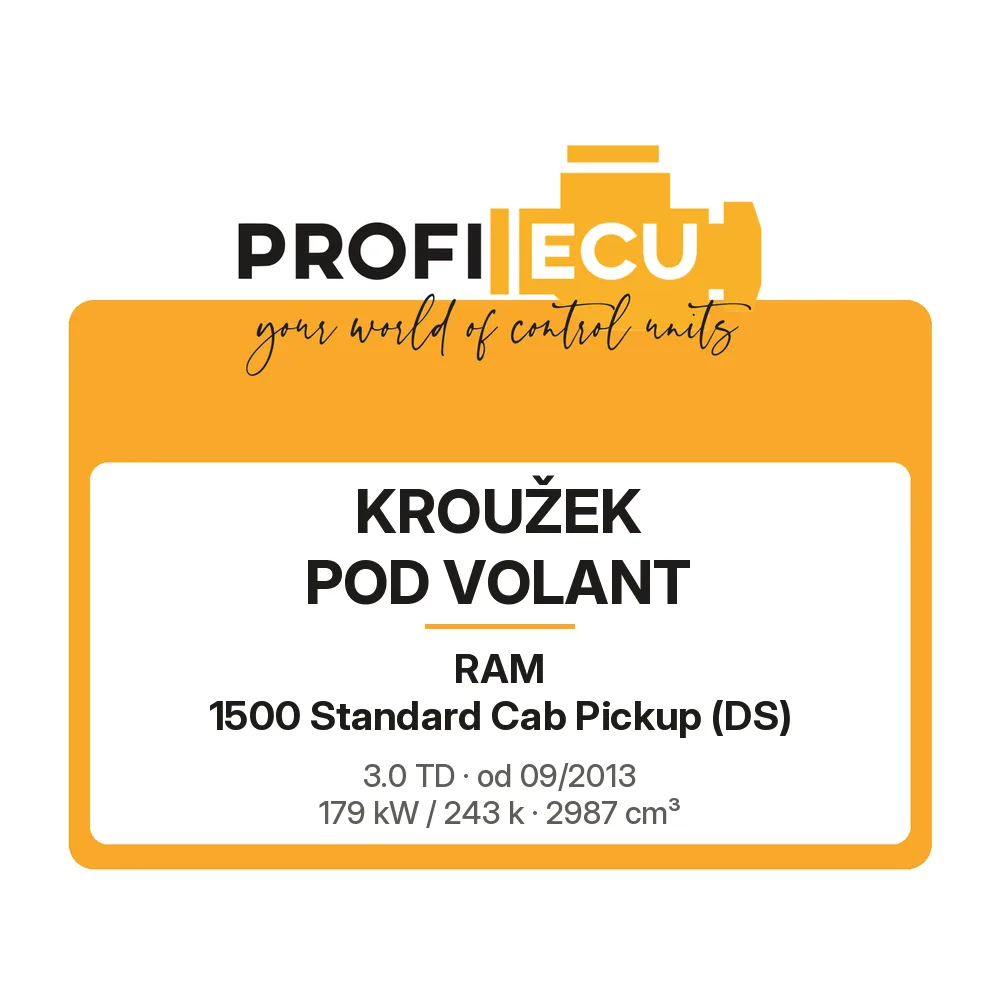 Etiketa ProfiECU: Kroužek pod volant pro RAM 1500 Standard Cab Pickup 3.0 TD 179 kW