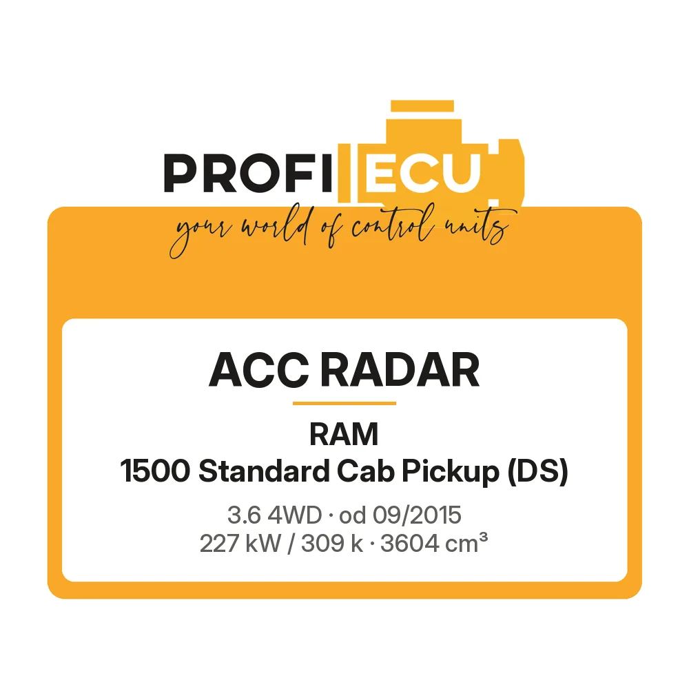 Etiketa ProfiECU: ACC Radar pro RAM 1500 Standard Cab Pickup 3.6 4WD 227 kW
