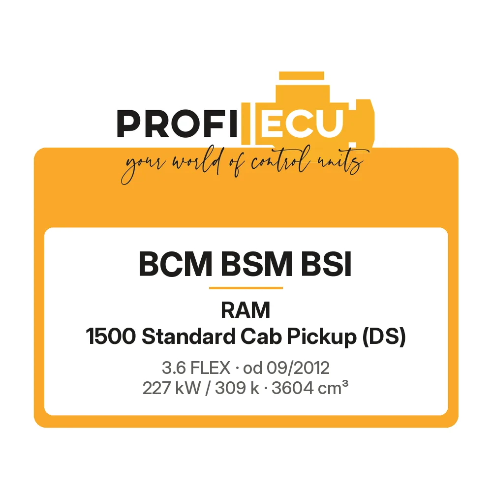 Etiketa ProfiECU: BCM BSM BSI pro RAM 1500 Standard Cab Pickup 3.6 FLEX 227 kW