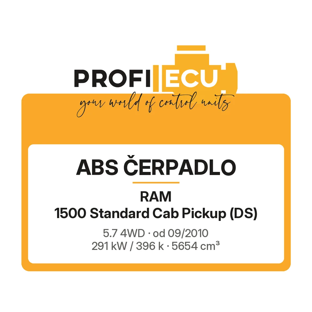 Etiketa ProfiECU: ABS čerpadlo pro RAM 1500 Standard Cab Pickup 5.7 4WD 291 kW