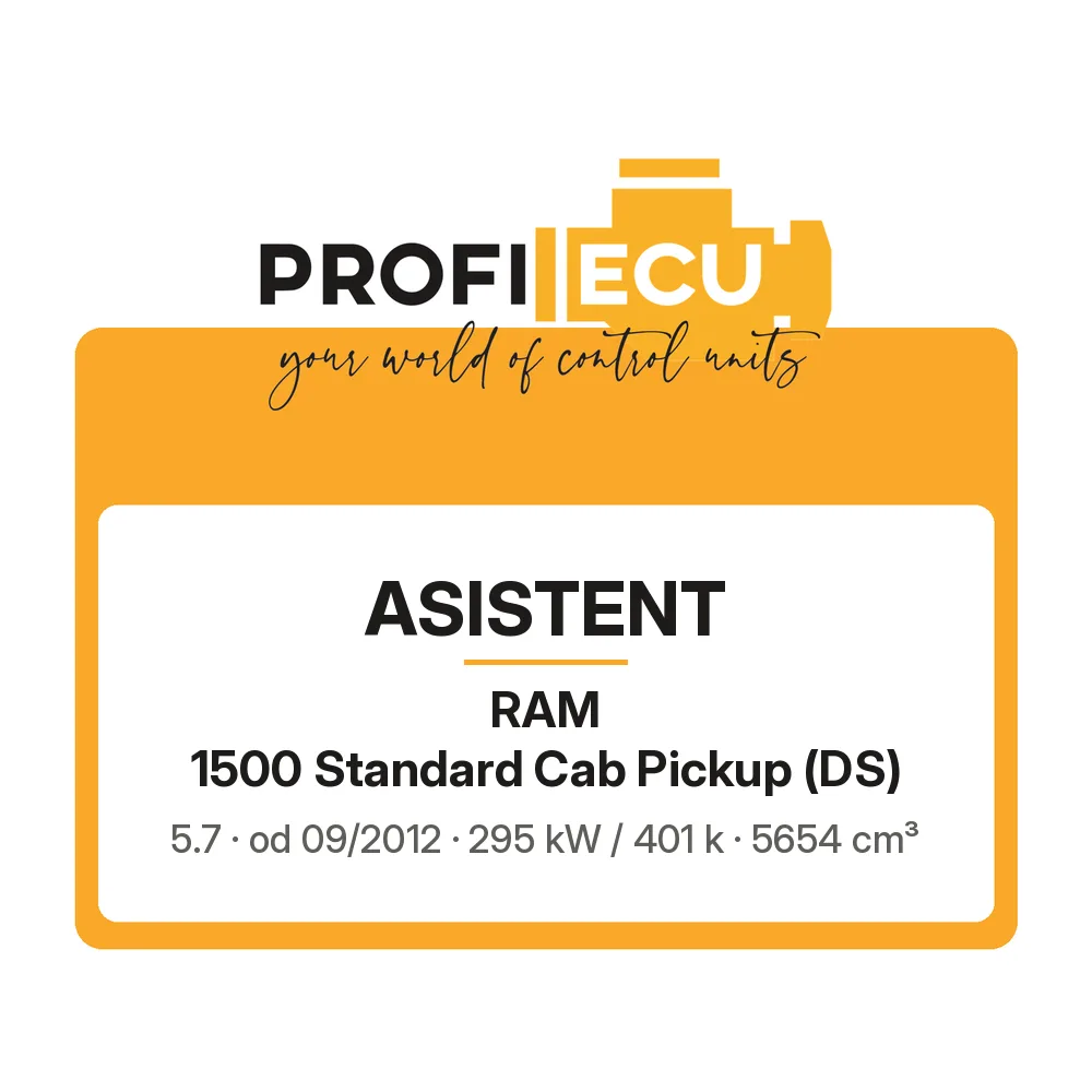 Etiketa ProfiECU: ASISTENT pro RAM 1500 Standard Cab Pickup 5.7 295 kW