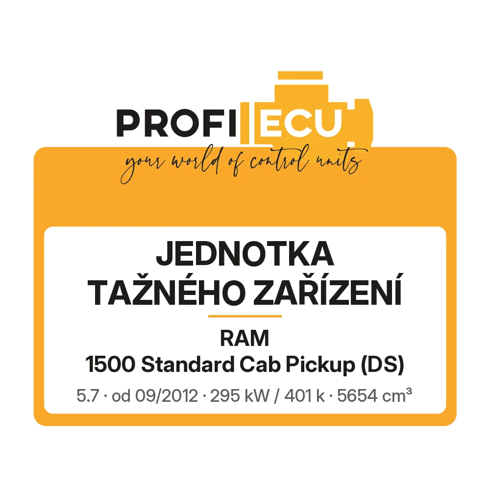 Etiketa ProfiECU: jednotka tažného zařízení pro RAM 1500 Standard Cab Pickup 5.7 295 kW