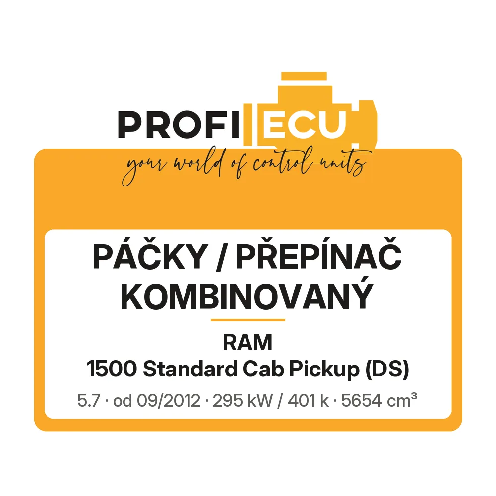 Etiketa ProfiECU: Páčky / Přepínač kombinovaný pro RAM 1500 Standard Cab Pickup 5.7 295 kW