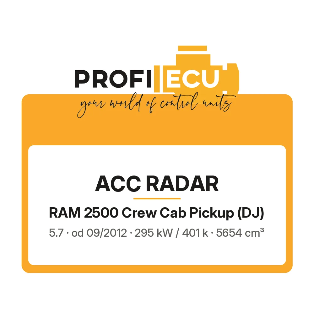 Etiketa ProfiECU: ACC Radar pro RAM 2500 Crew Cab Pickup 5.7 295 kW