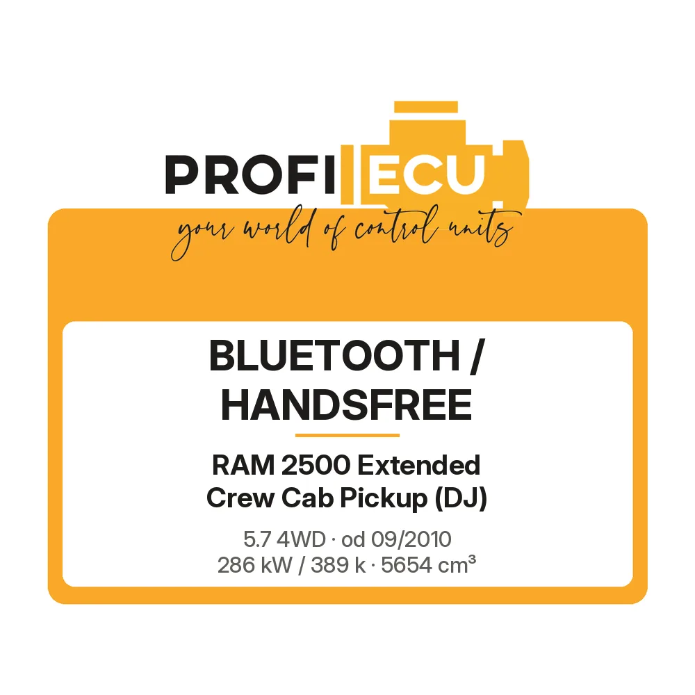 Etiketa ProfiECU: Bluetooth / Handsfree pro RAM 2500 Extended Crew Cab Pickup 5.7 4WD 286 kW
