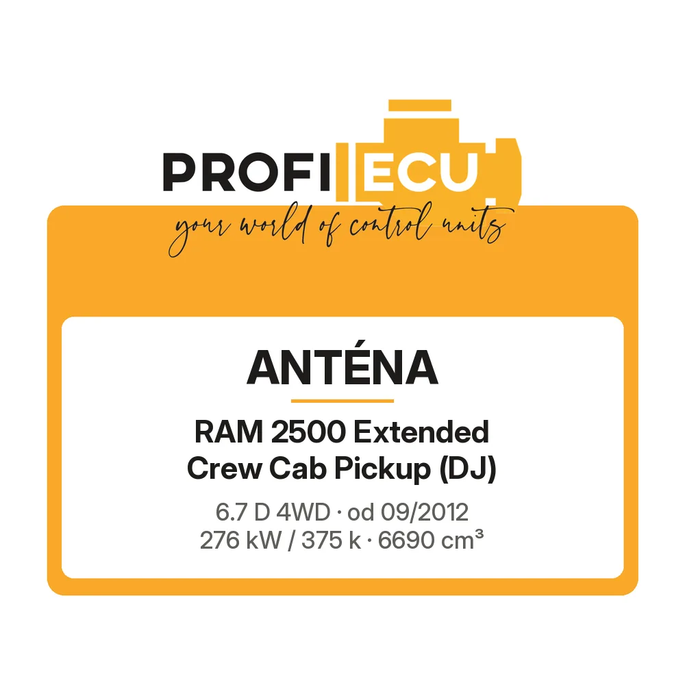Etiketa ProfiECU: Anténa pro RAM 2500 Extended Crew Cab Pickup 6.7 D 4WD 276 kW