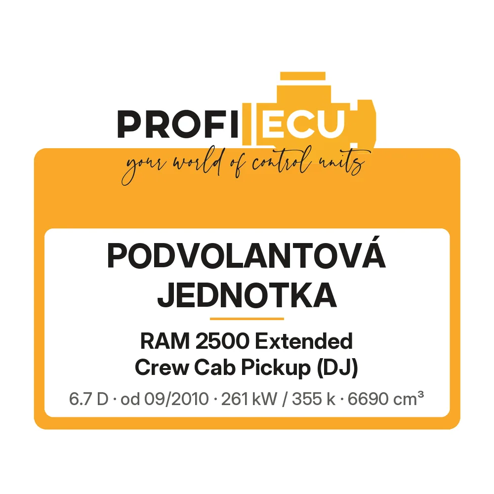 Etiketa ProfiECU: Podvolantová jednotka pro RAM 2500 Extended Crew Cab Pickup 6.7 D 261 kW