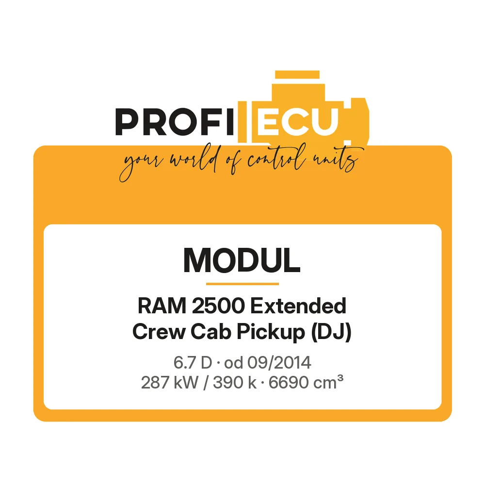 Etiketa ProfiECU: Modul pro RAM 2500 Extended Crew Cab Pickup 6.7 D 287 kW