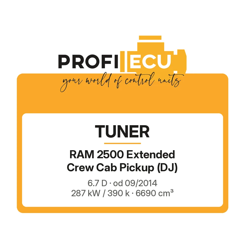 Etiketa ProfiECU: Tuner pro RAM 2500 Extended Crew Cab Pickup 6.7 D 287 kW