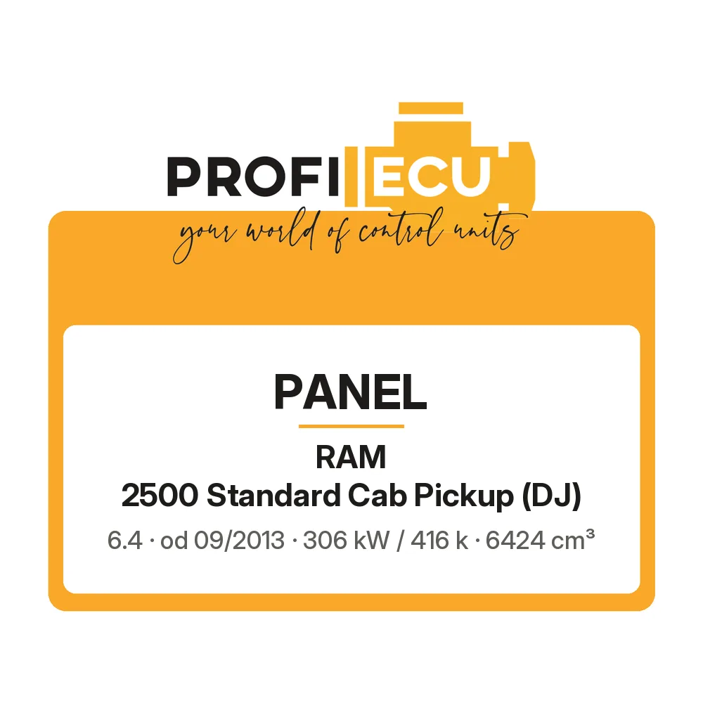 Etiketa ProfiECU: Panel pro RAM 2500 Standard Cab Pickup 6.4 306 kW