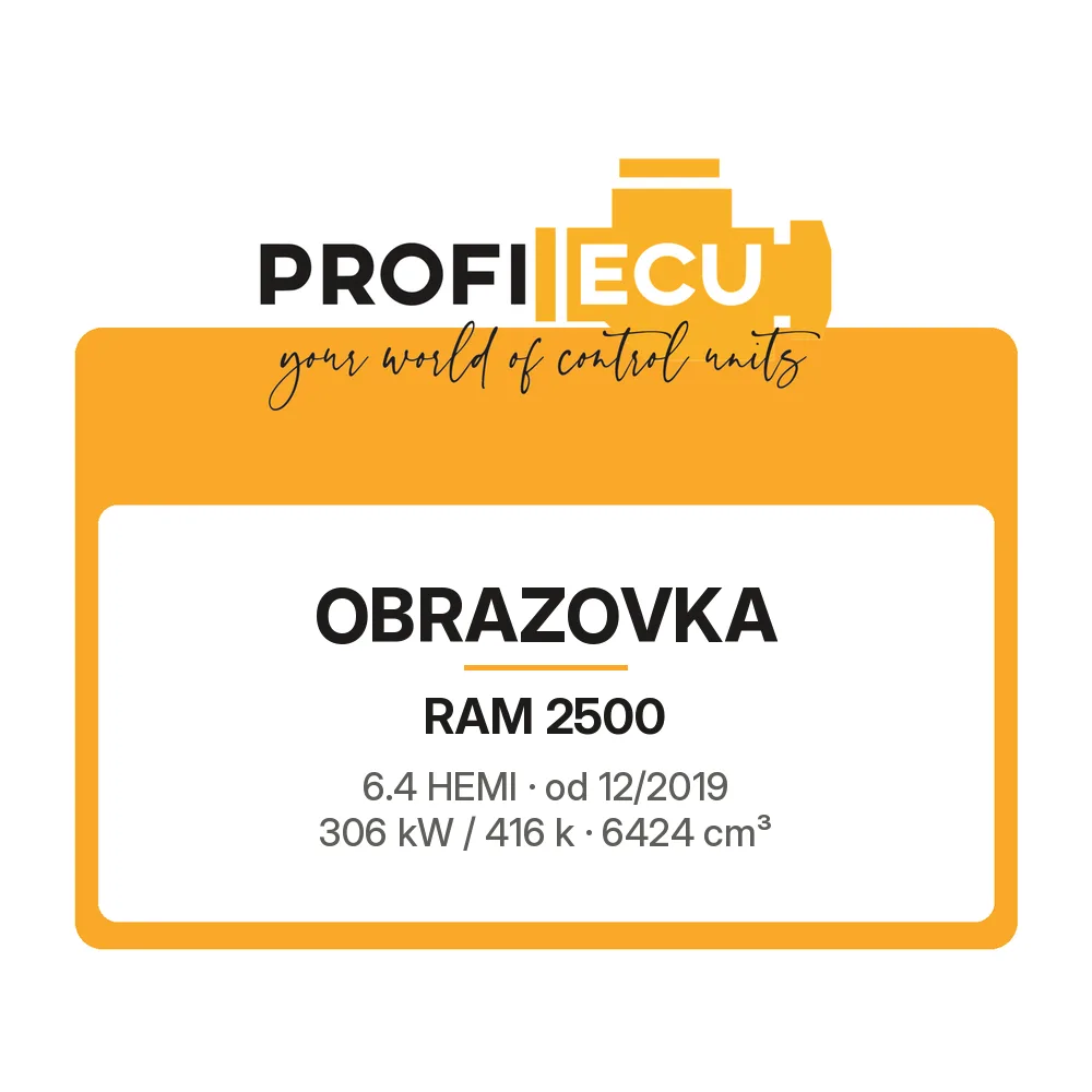Etiketa ProfiECU: Obrazovka pro RAM 2500 6.4 HEMI 306 kW