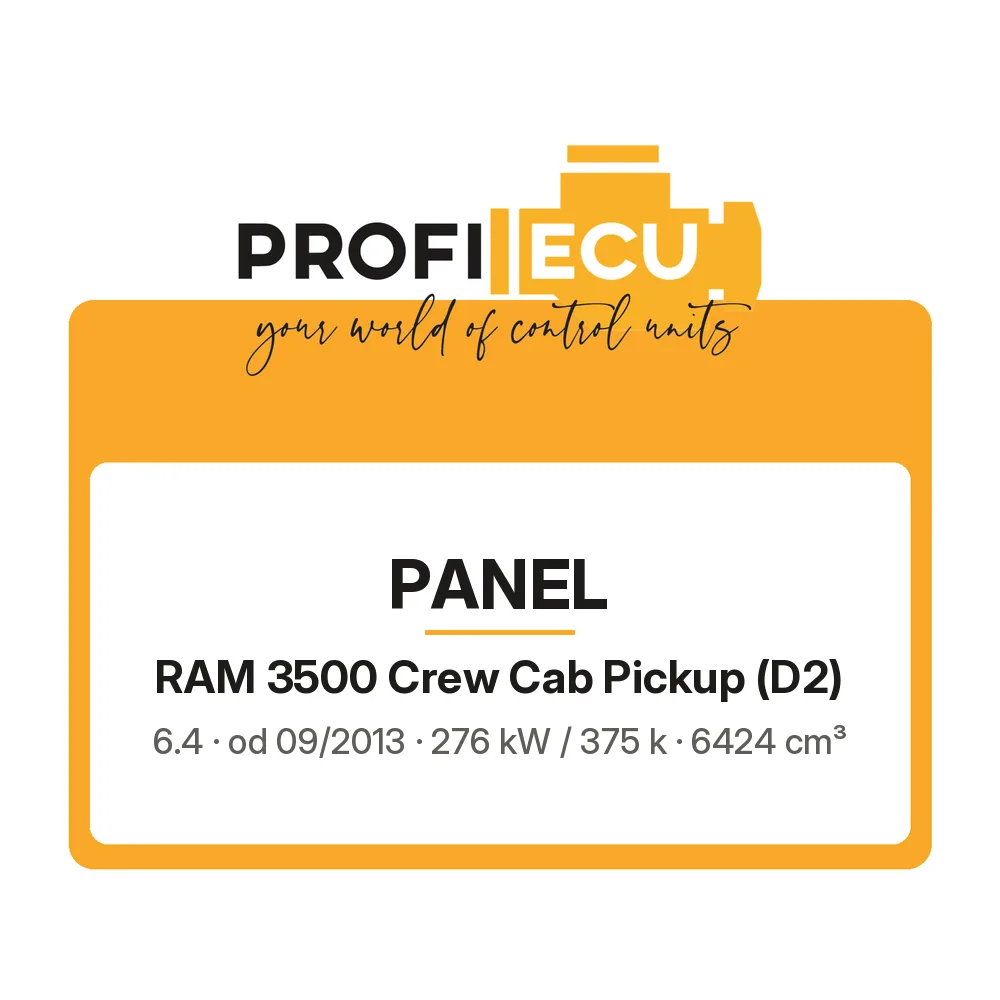 Etiketa ProfiECU: Panel pro RAM 3500 Crew Cab Pickup 6.4 276 kW