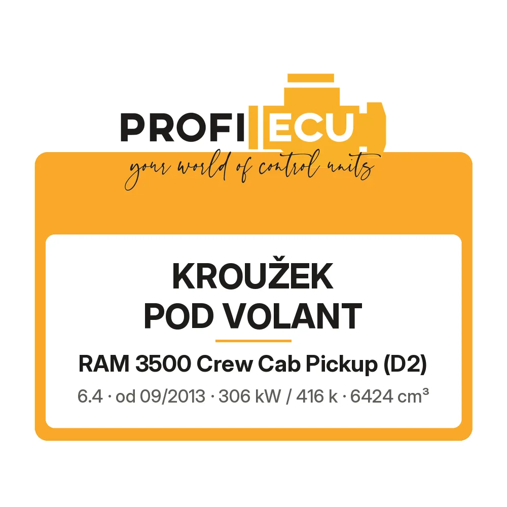 Etiketa ProfiECU: Kroužek pod volant pro RAM 3500 Crew Cab Pickup 6.4 306 kW