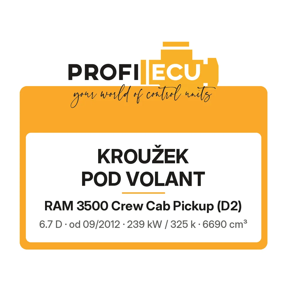 Etiketa ProfiECU: Kroužek pod volant pro RAM 3500 Crew Cab Pickup 6.7 D 239 kW