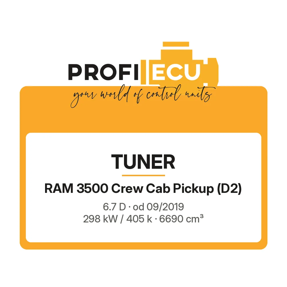 Etiketa ProfiECU: Tuner pro RAM 3500 Crew Cab Pickup 6.7 D 298 kW