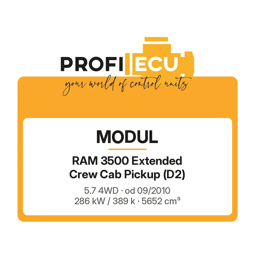 Etiketa ProfiECU: Modul pro RAM 3500 Extended Crew Cab Pickup 5.7 4WD 286 kW