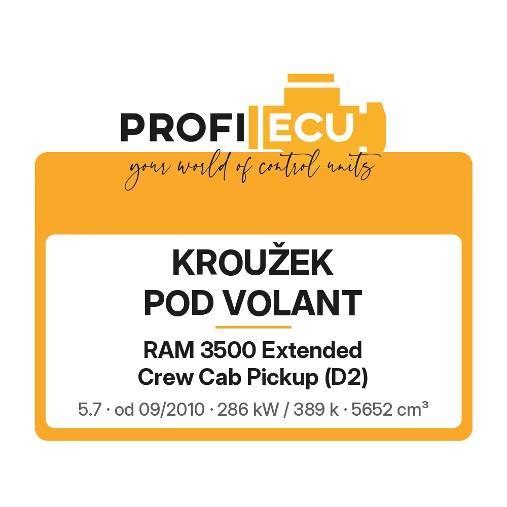 Etiketa ProfiECU: Kroužek pod volant pro RAM 3500 Extended Crew Cab Pickup 5.7 286 kW