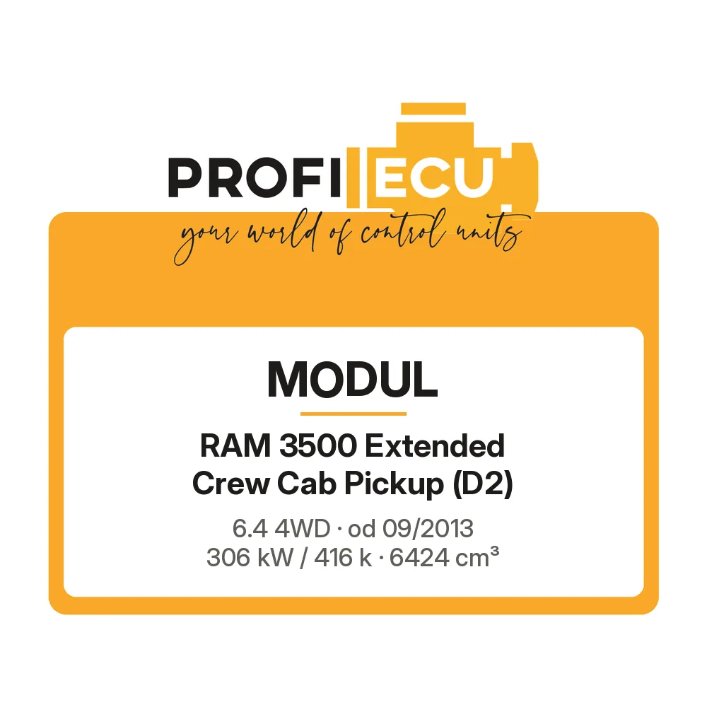 Etiketa ProfiECU: Modul pro RAM 3500 Extended Crew Cab Pickup 6.4 4WD 306 kW