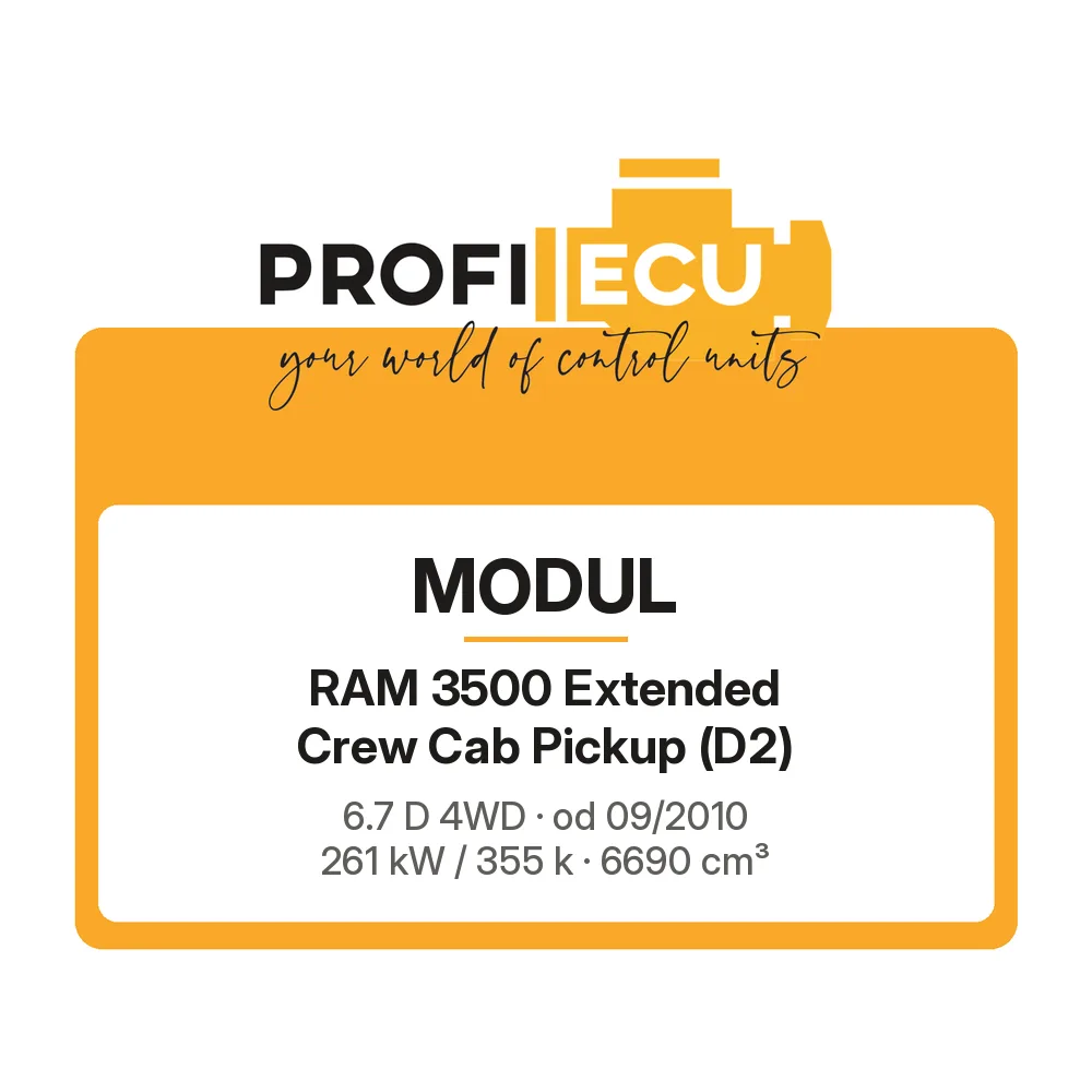 Etiketa ProfiECU: Modul pro RAM 3500 Extended Crew Cab Pickup 6.7 D 4WD 261 kW