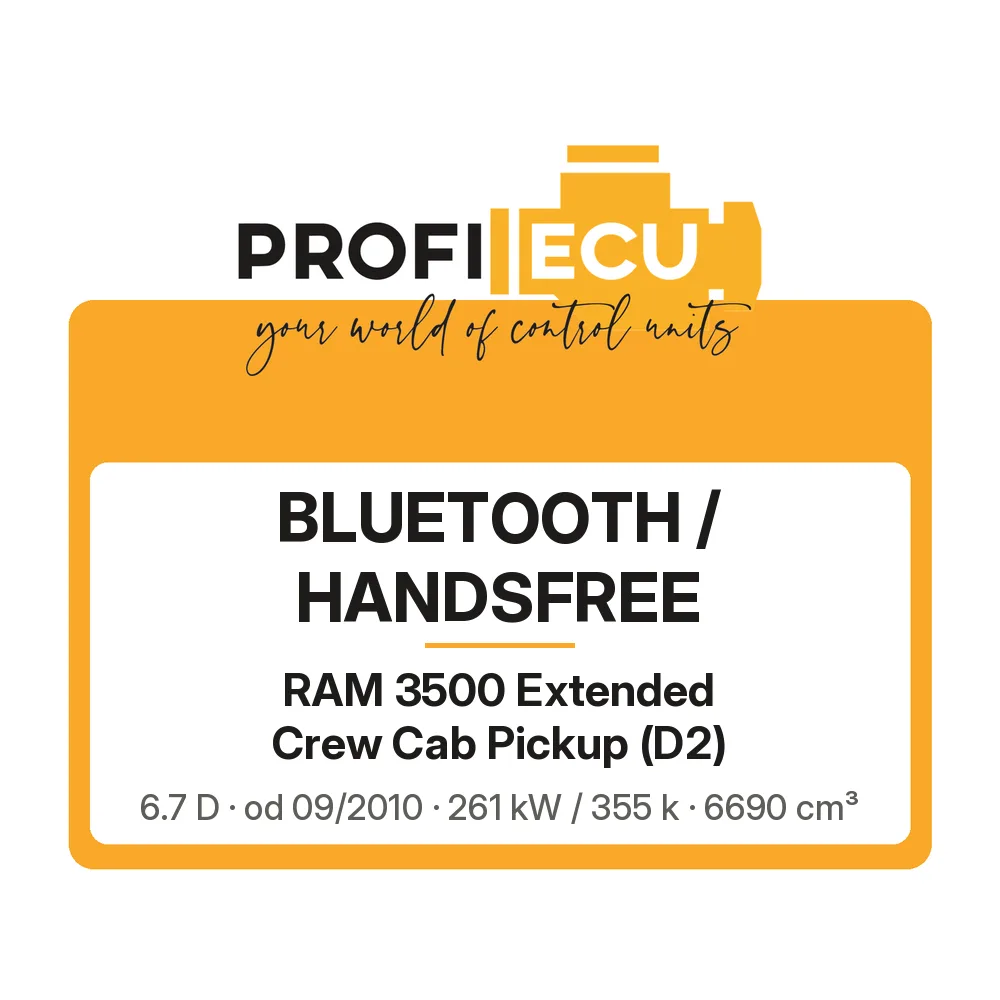 Etiketa ProfiECU: Bluetooth / Handsfree pro RAM 3500 Extended Crew Cab Pickup 6.7 D 261 kW