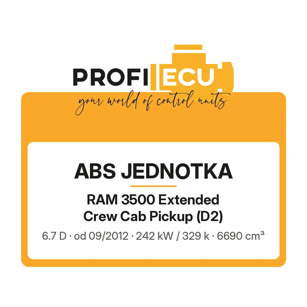 Etiketa ProfiECU: ABS jednotka pro RAM 3500 Extended Crew Cab Pickup 6.7 D 242 kW