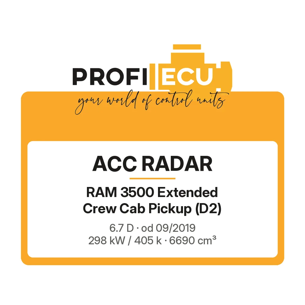 Etiketa ProfiECU: ACC Radar pro RAM 3500 Extended Crew Cab Pickup 6.7 D 298 kW